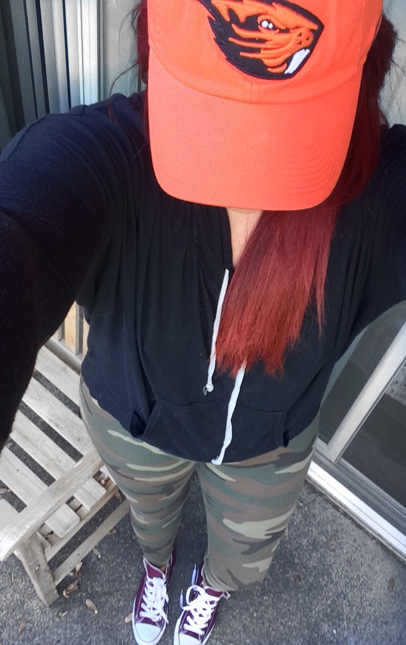 Tried to combine a few of the favorites into this pic- Converse, my favorite hat, & camo leggings.